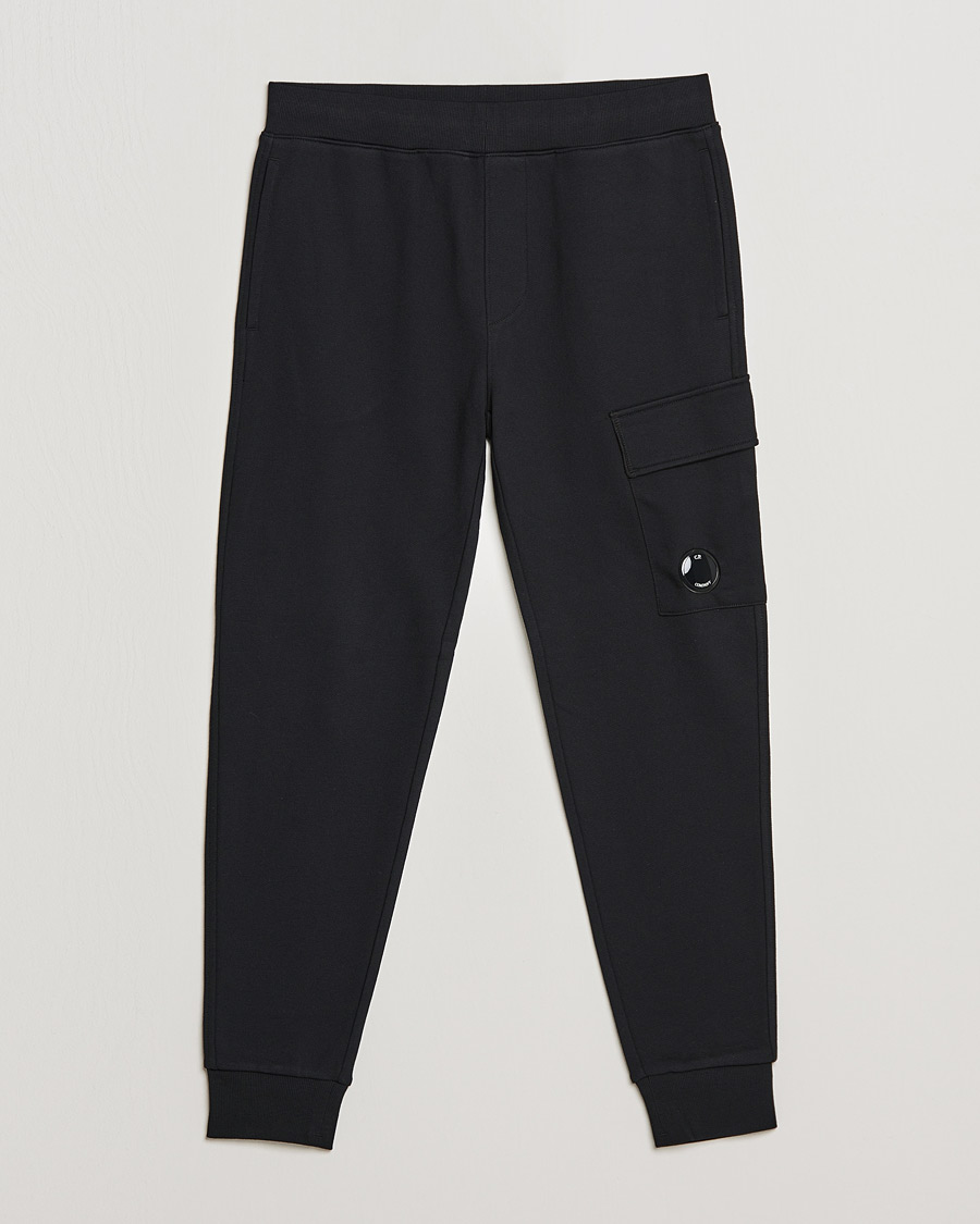 Homme | Pantalons | C.P. Company | Diagonal Raised Fleece Lens Sweatpants Black