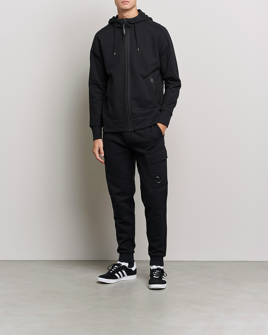 Homme | Pantalons | C.P. Company | Diagonal Raised Fleece Lens Sweatpants Black