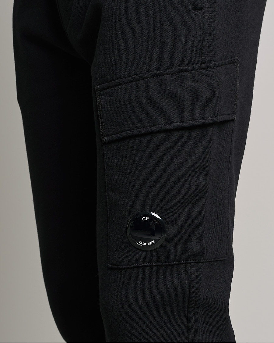 Homme | Pantalons | C.P. Company | Diagonal Raised Fleece Lens Sweatpants Black