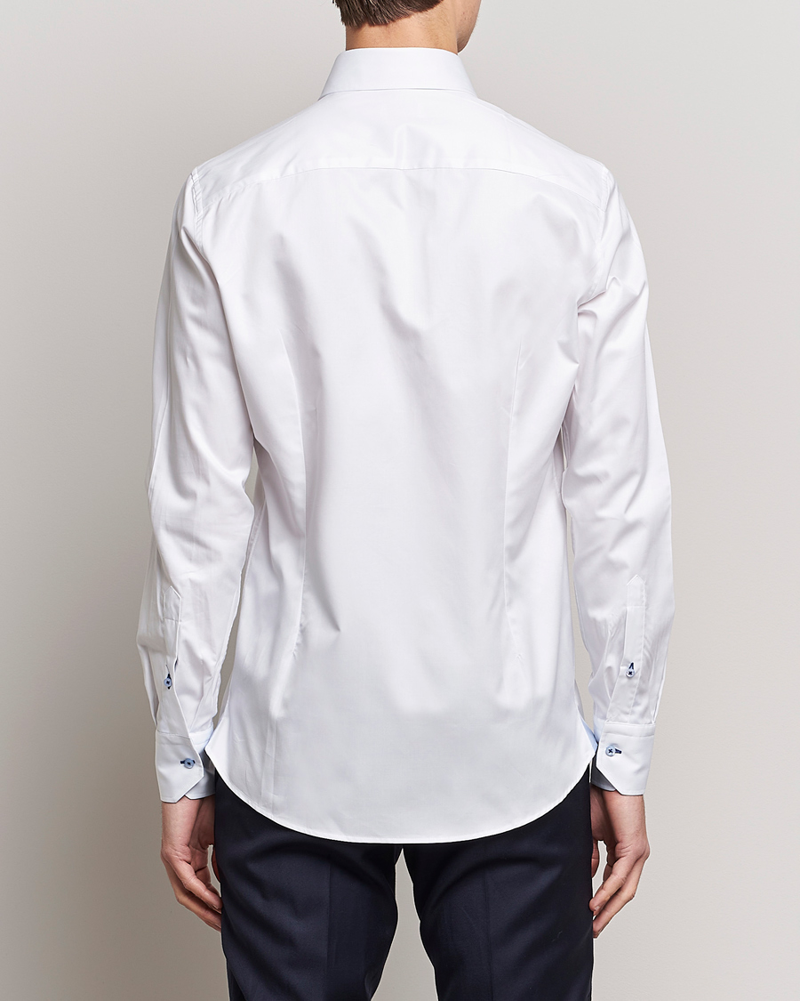 Homme | Chemises | Stenströms | Slimline Contrast Cut Away Shirt White
