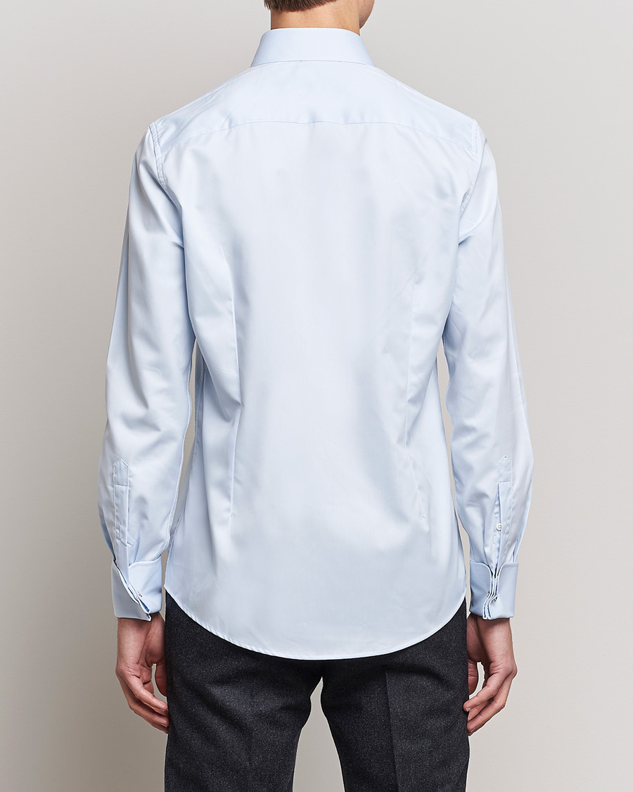 Homme | Chemises | Stenströms | Slimline Double Cuff Light Blue