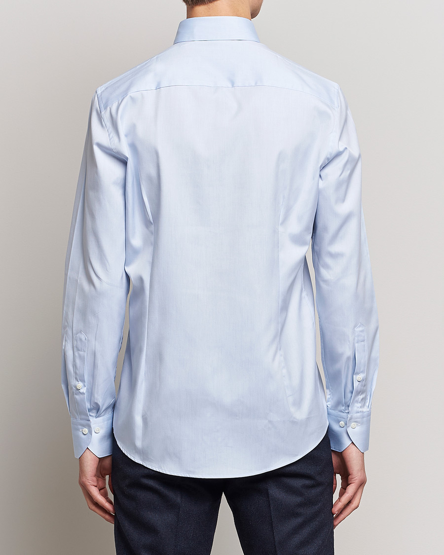 Homme | Chemises | Stenströms | Slimline Pinpoint Oxford Button Down Shirt Light Blue