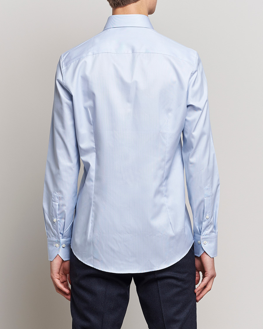 Homme | Chemises | Stenströms | Slimline Micro Stripe Cut Away Shirt Blue