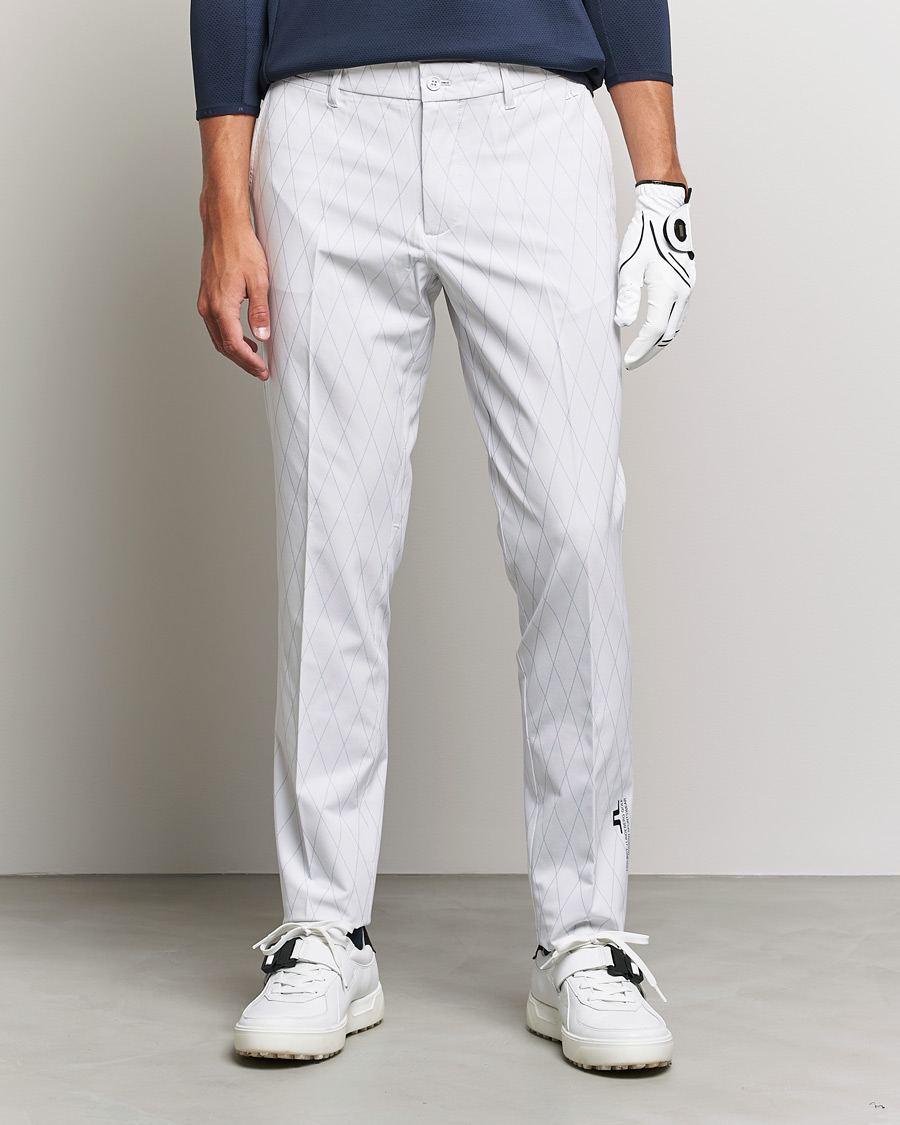 Homme | Pantalons | J.Lindeberg | Active Argyle Golf Pants White
