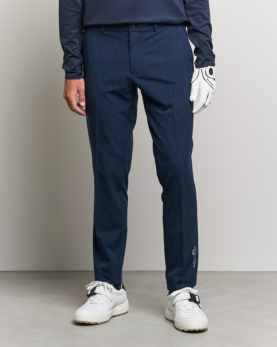 Homme | Pantalons | J.Lindeberg | Active Argyle Golf Pants Navy