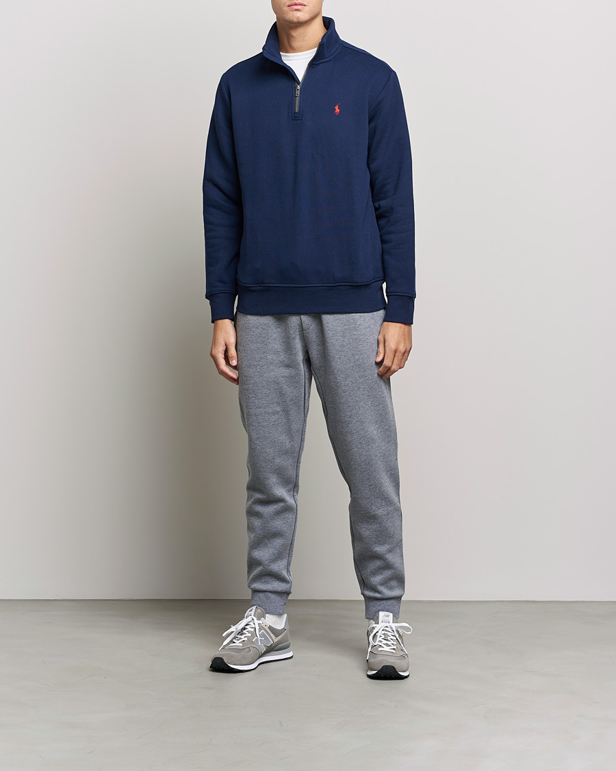 Homme | Pulls Et Tricots | Polo Ralph Lauren | Fleece Jersey Half Zip Cruise Navy