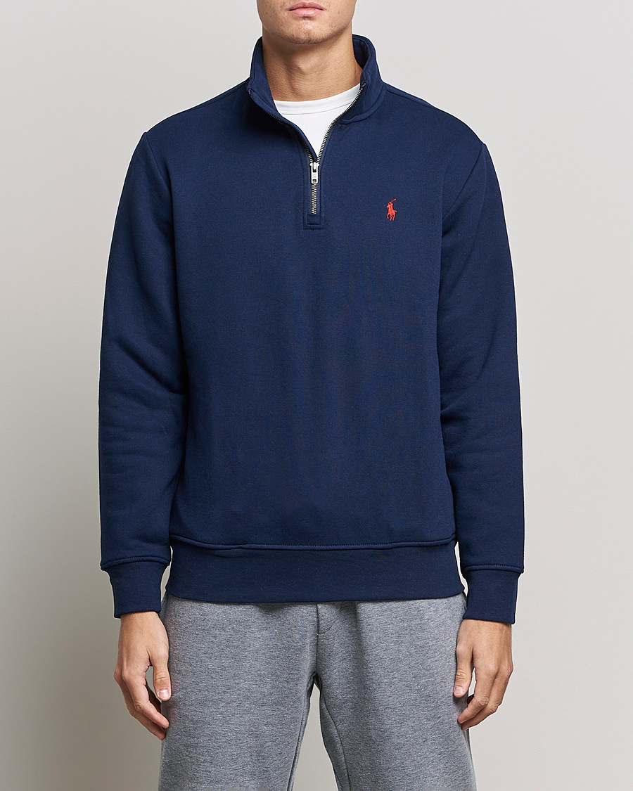 Homme | Pulls Et Tricots | Polo Ralph Lauren | Fleece Jersey Half Zip Cruise Navy