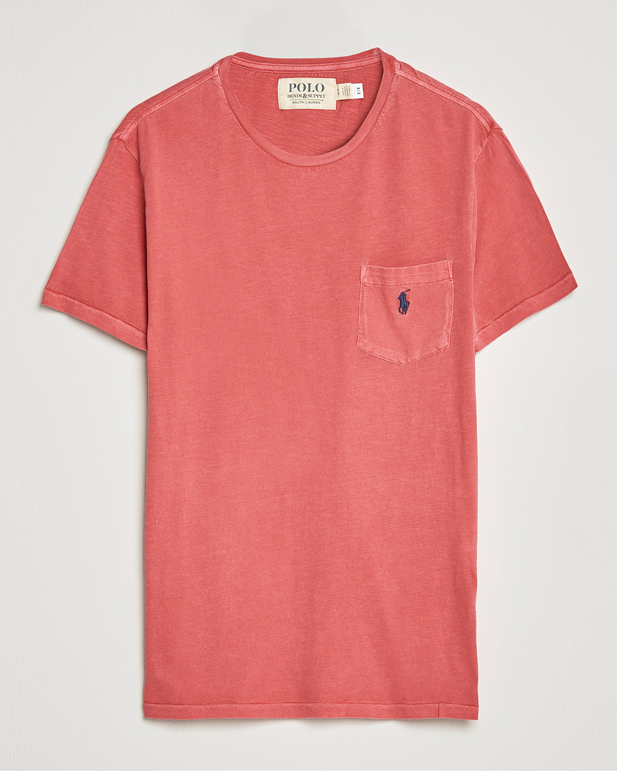 Homme | T-shirts | Polo Ralph Lauren | Washed Crew Neck Pocket Tee Starboard Red