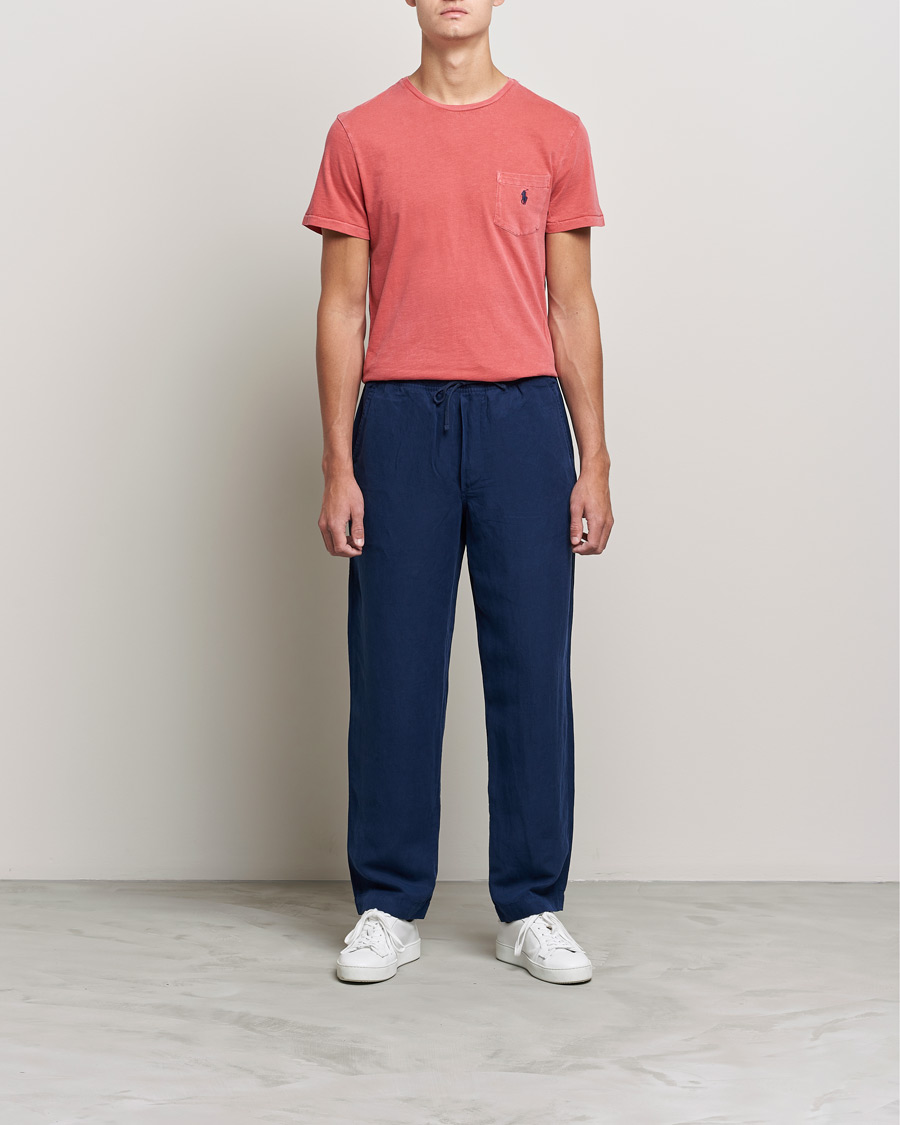 Homme | T-shirts | Polo Ralph Lauren | Washed Crew Neck Pocket Tee Starboard Red