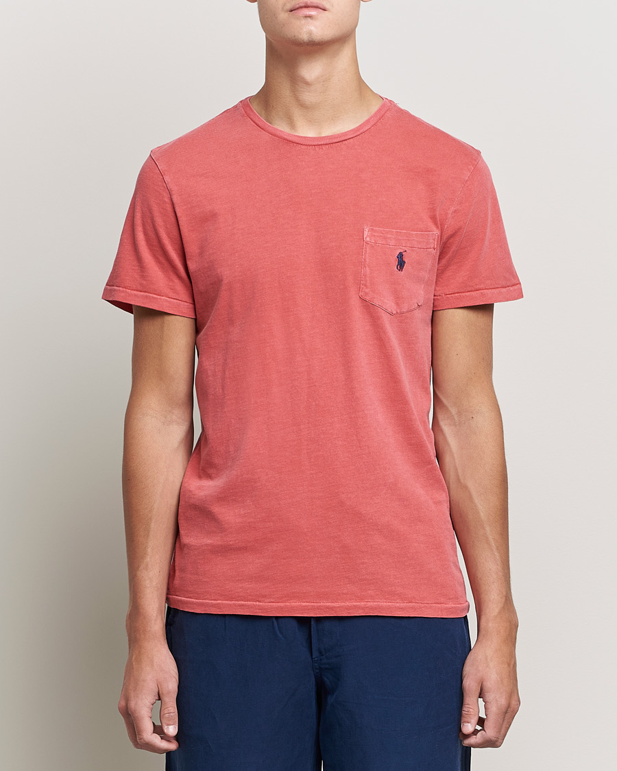Homme | T-shirts | Polo Ralph Lauren | Washed Crew Neck Pocket Tee Starboard Red