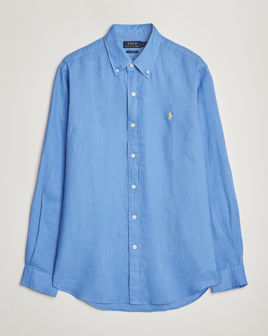 Homme | Chemises | Polo Ralph Lauren | Custom Fit Linen Button Down Harbor Island Blue