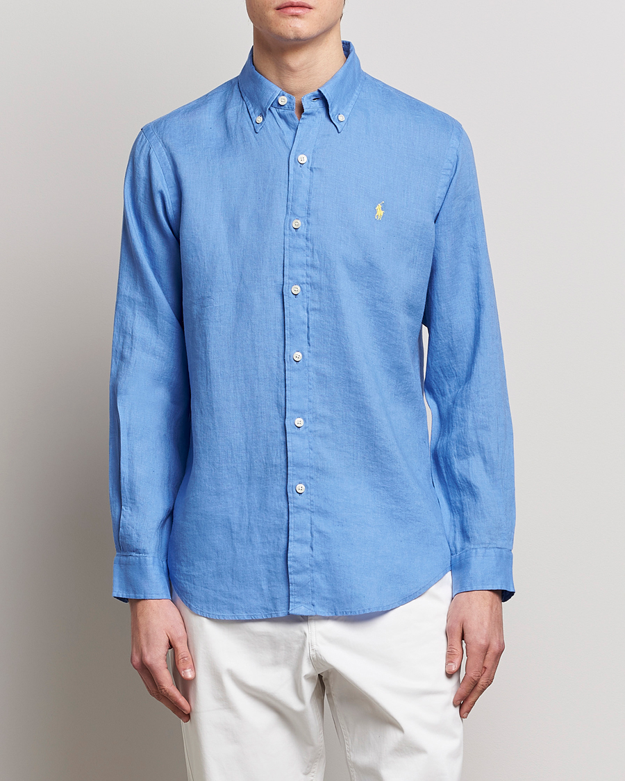 Homme | Chemises | Polo Ralph Lauren | Custom Fit Linen Button Down Harbor Island Blue