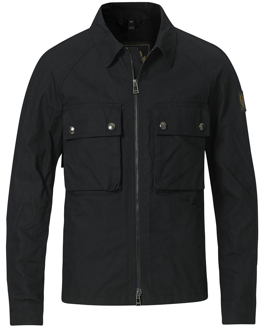 Homme | Manteaux Et Vestes | Belstaff | Hedger Dry Wax Overshirt Jacket Black