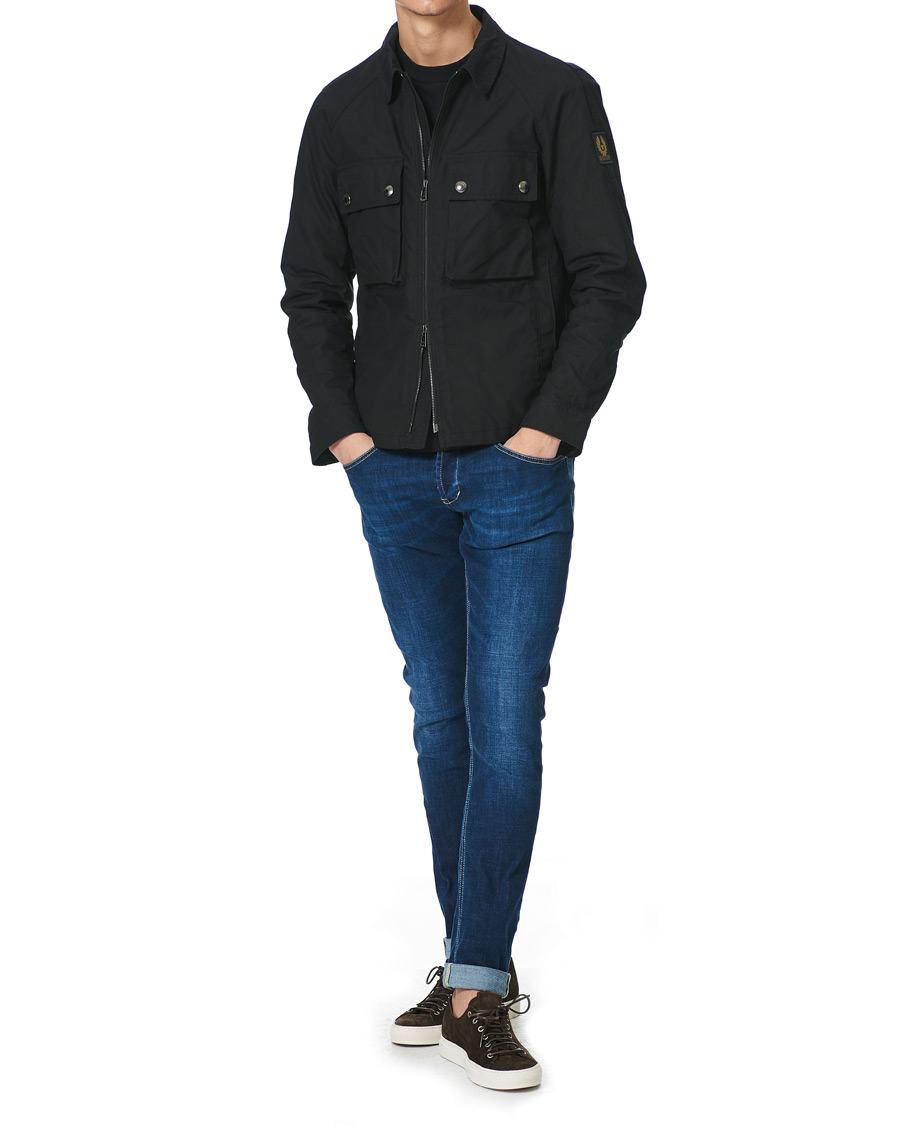 Homme | Manteaux Et Vestes | Belstaff | Hedger Dry Wax Overshirt Jacket Black