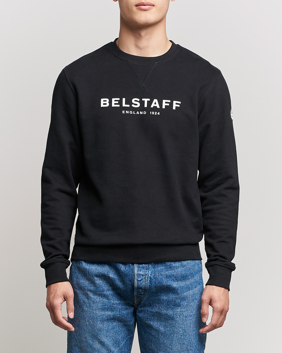 Homme | Pulls Et Tricots | Belstaff | 1924 Crew Neck Logo Sweat Black