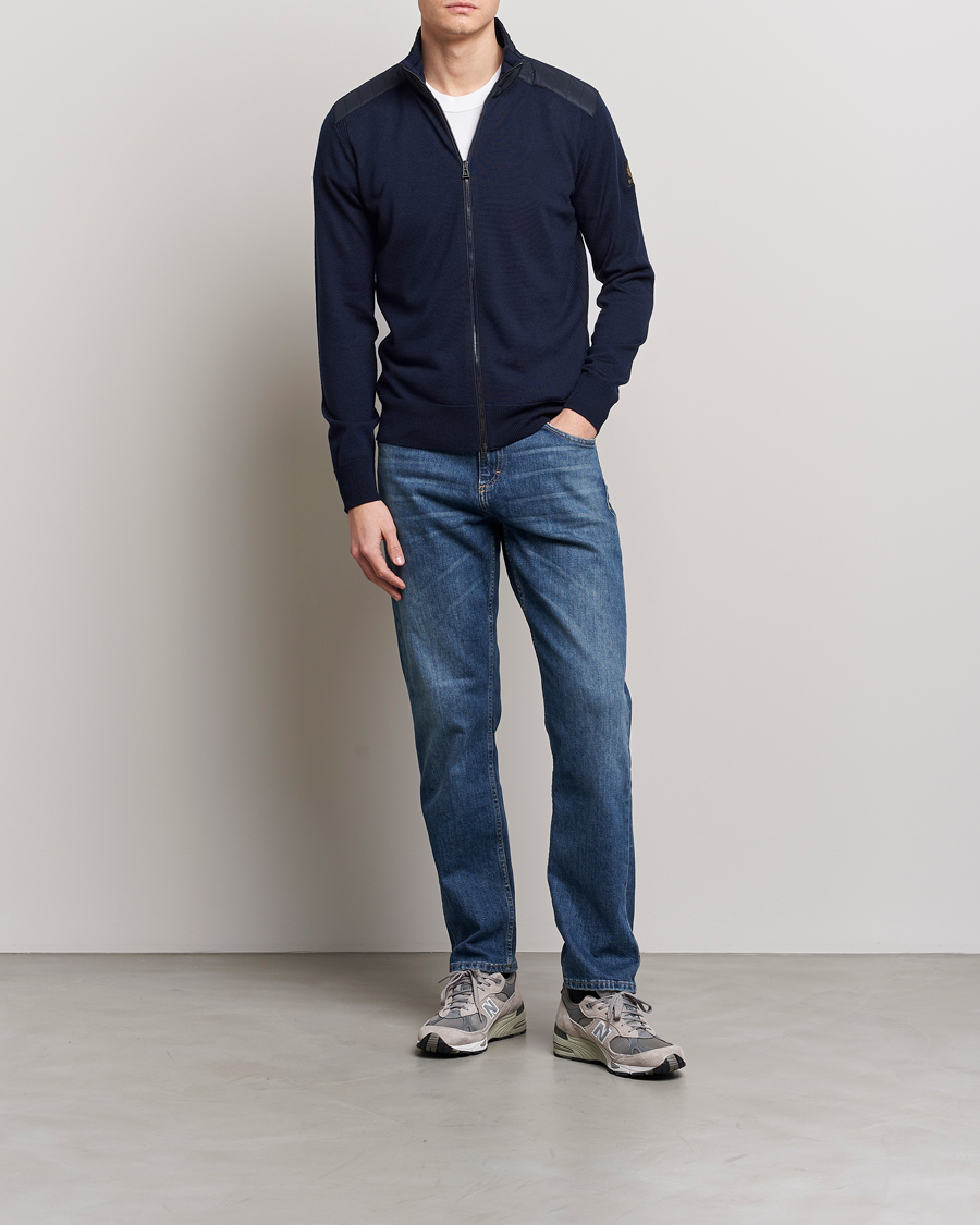 Homme | Pulls Et Tricots | Belstaff | Kelby Zip Cardigan Navy