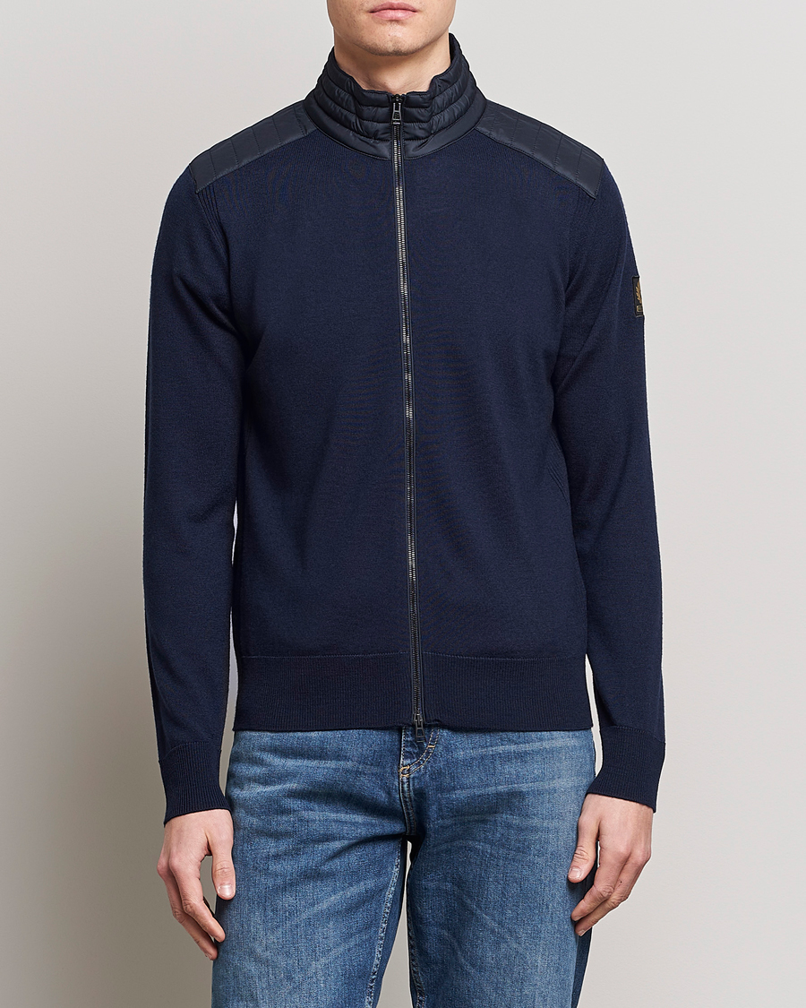 Homme | Pulls Et Tricots | Belstaff | Kelby Zip Cardigan Navy
