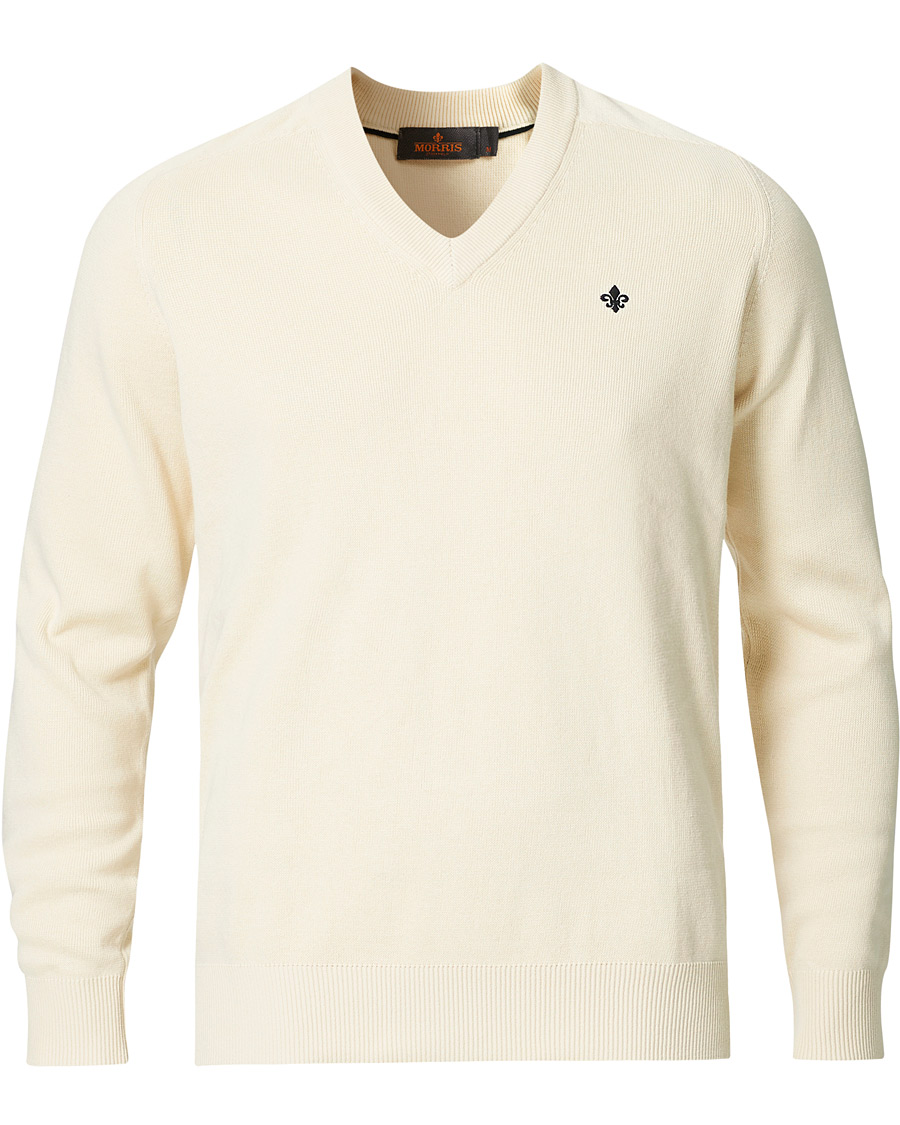 Homme | Pulls Et Tricots | Morris | Hilyard Knitted V-Neck Sweater Off White