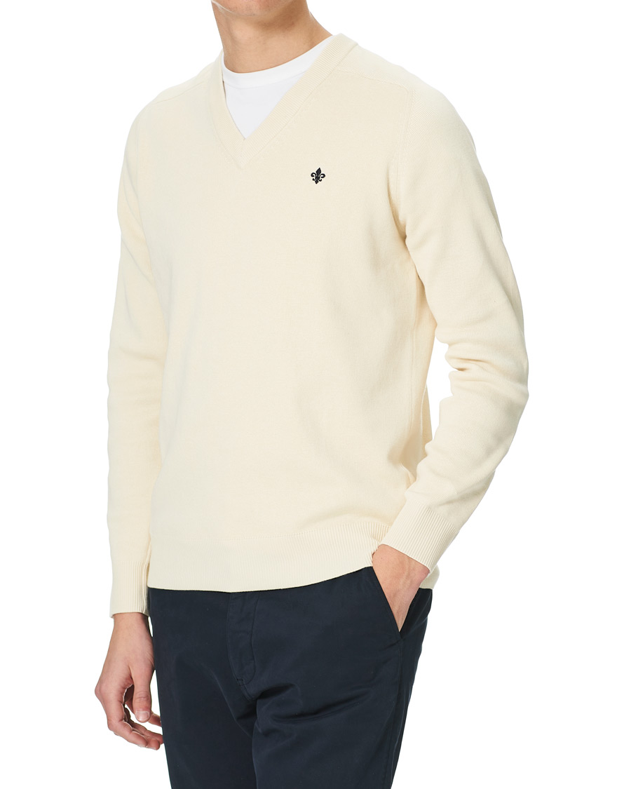 Homme | Pulls Et Tricots | Morris | Hilyard Knitted V-Neck Sweater Off White