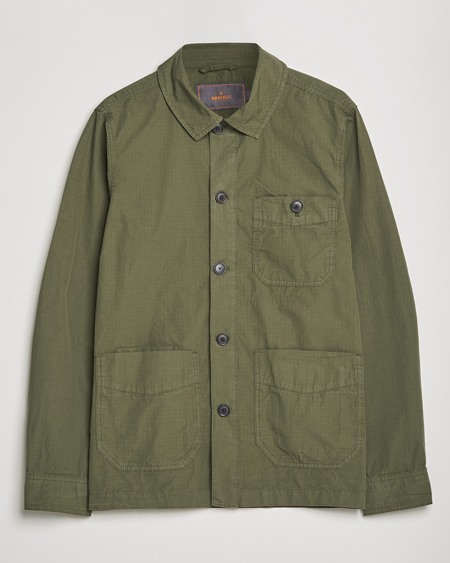 Homme | Chemises | Morris | Morley Ripstop Shirt Jacket Olive