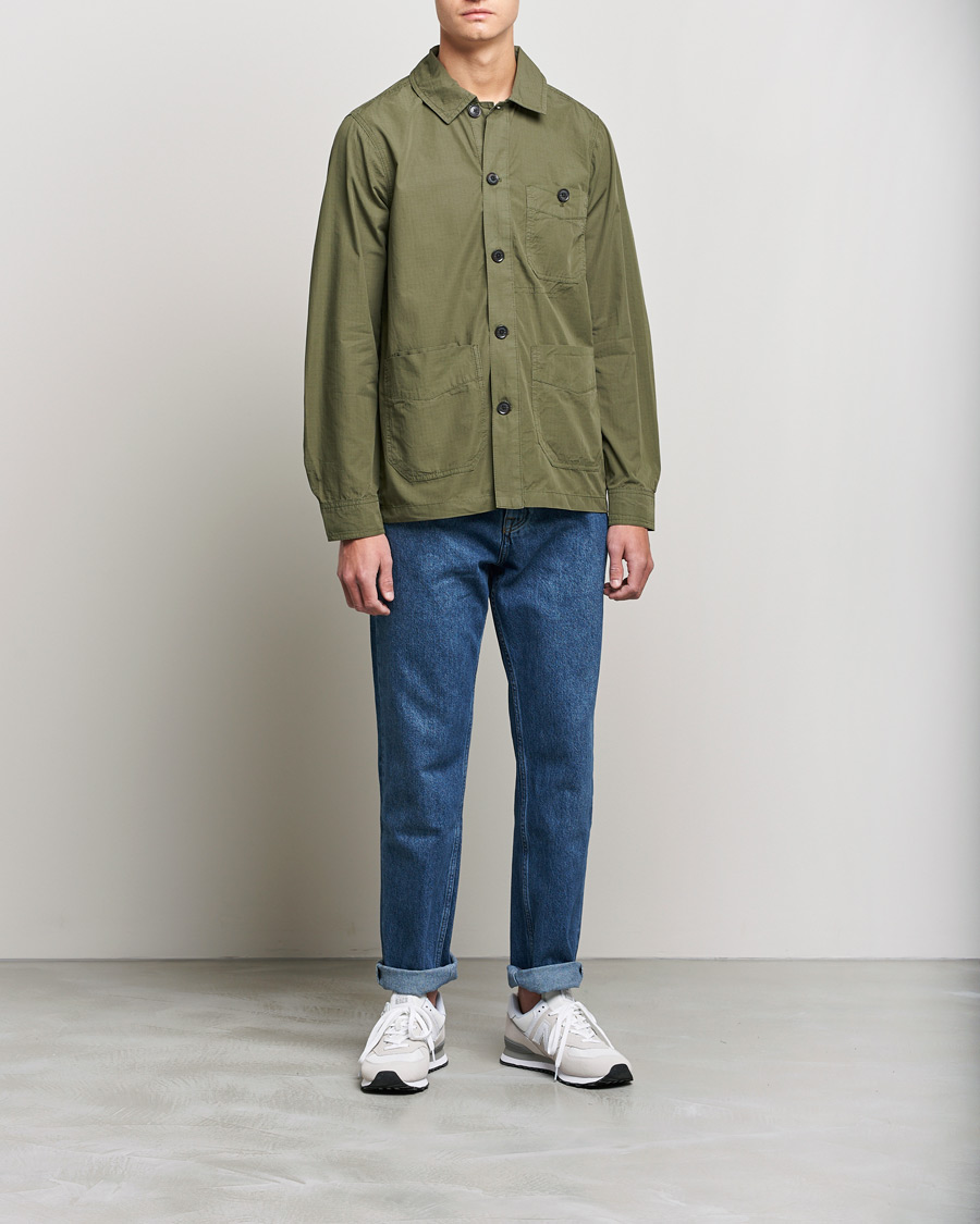Homme | Chemises | Morris | Morley Ripstop Shirt Jacket Olive