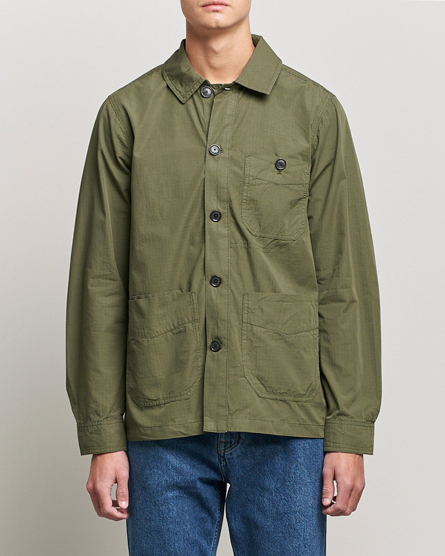 Homme | Chemises | Morris | Morley Ripstop Shirt Jacket Olive