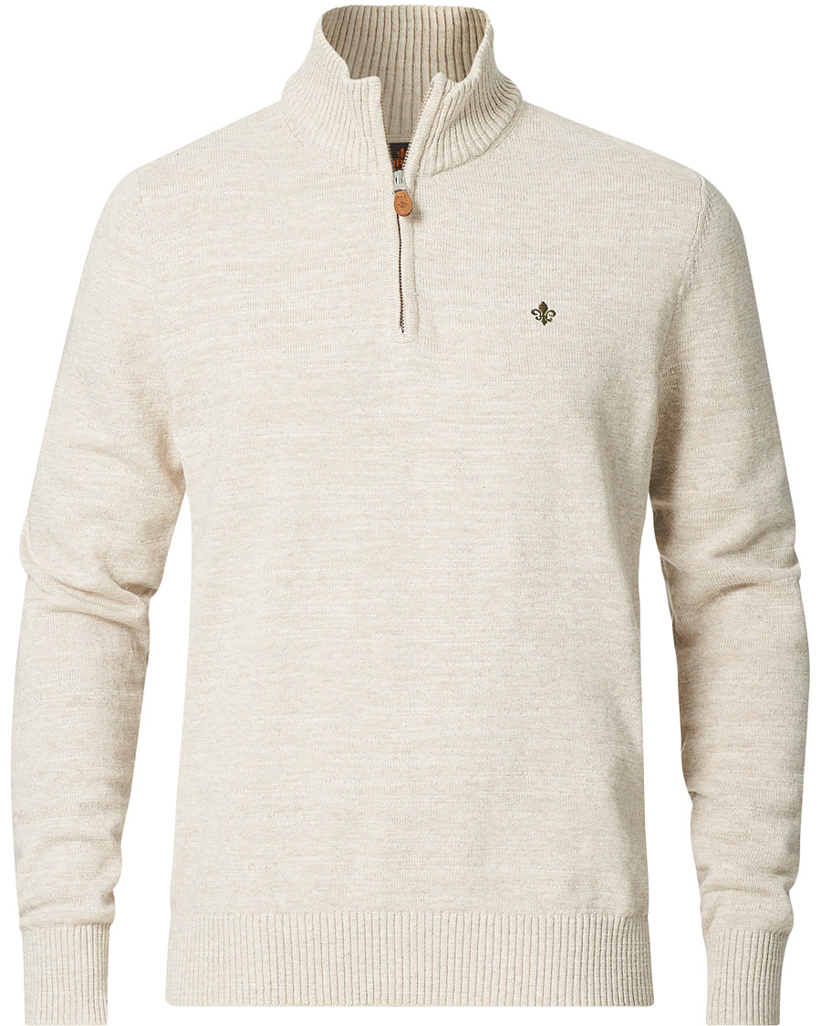 Homme | Pulls Et Tricots | Morris | Randall Cotton Half Zip Ecru