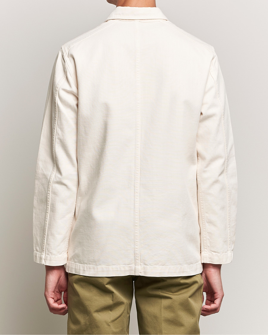 Homme | Manteaux Et Vestes | Drake's | Kuroki Cotton Canvas Chore Jacket Ecru