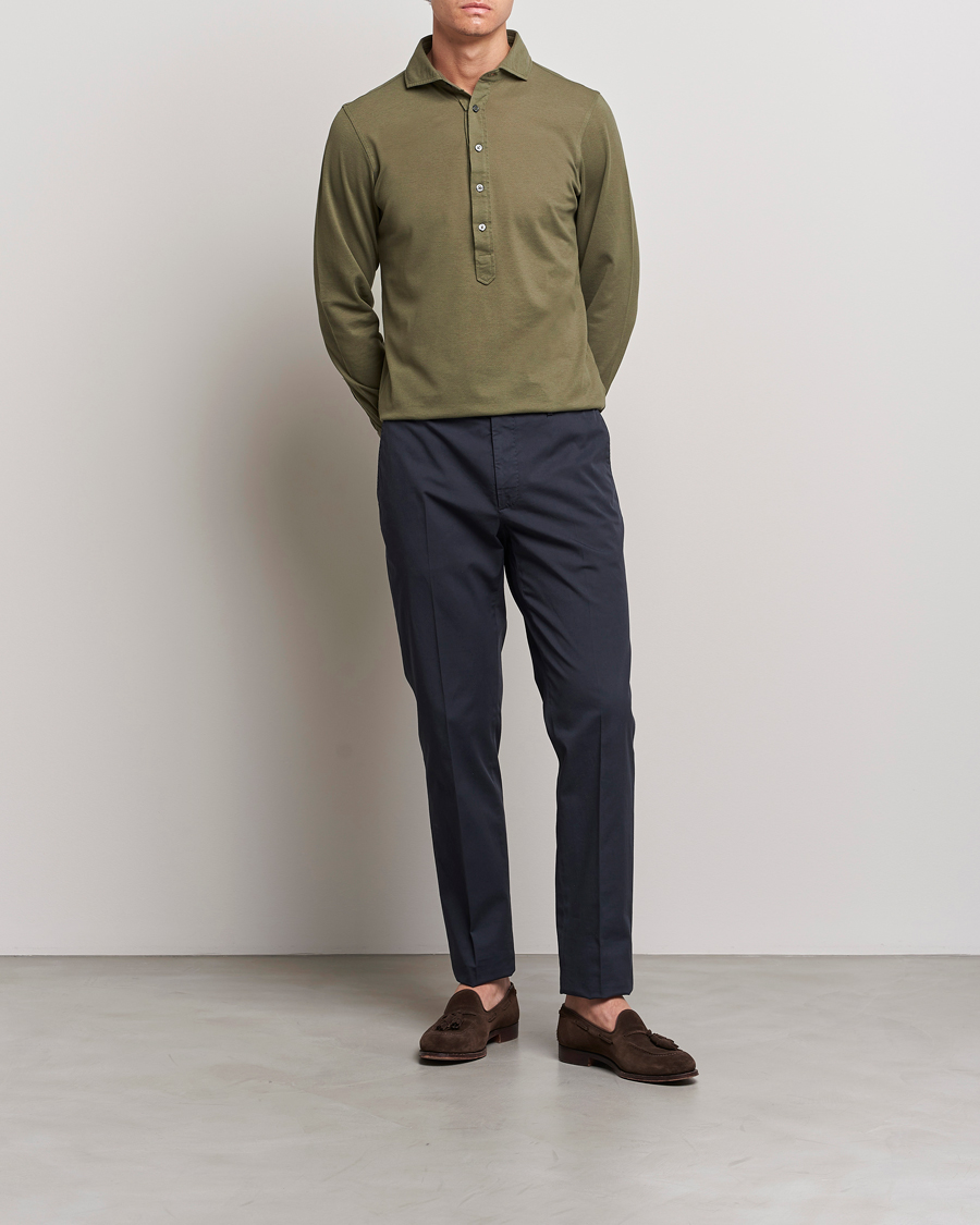 Homme | Chemises | Gran Sasso | Popover Shirt Olive