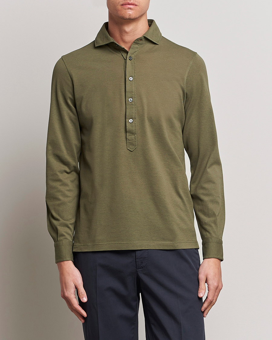 Homme | Chemises | Gran Sasso | Popover Shirt Olive