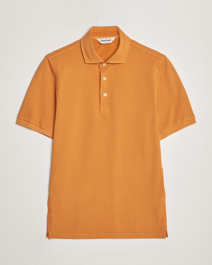 Homme | Polos | Gran Sasso | Washed Polo Orange