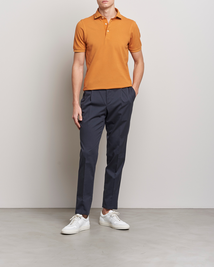 Homme | Polos | Gran Sasso | Washed Polo Orange