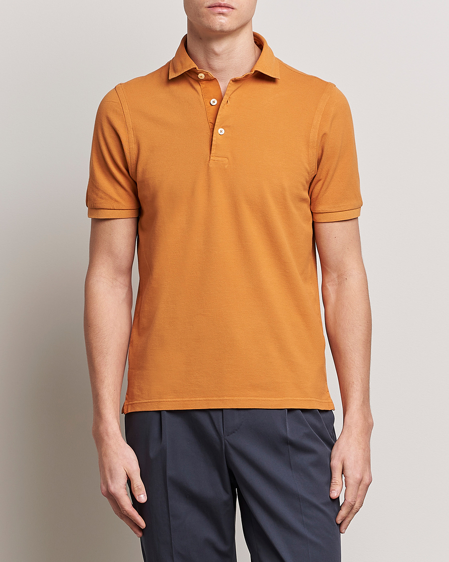 Homme | Polos | Gran Sasso | Washed Polo Orange