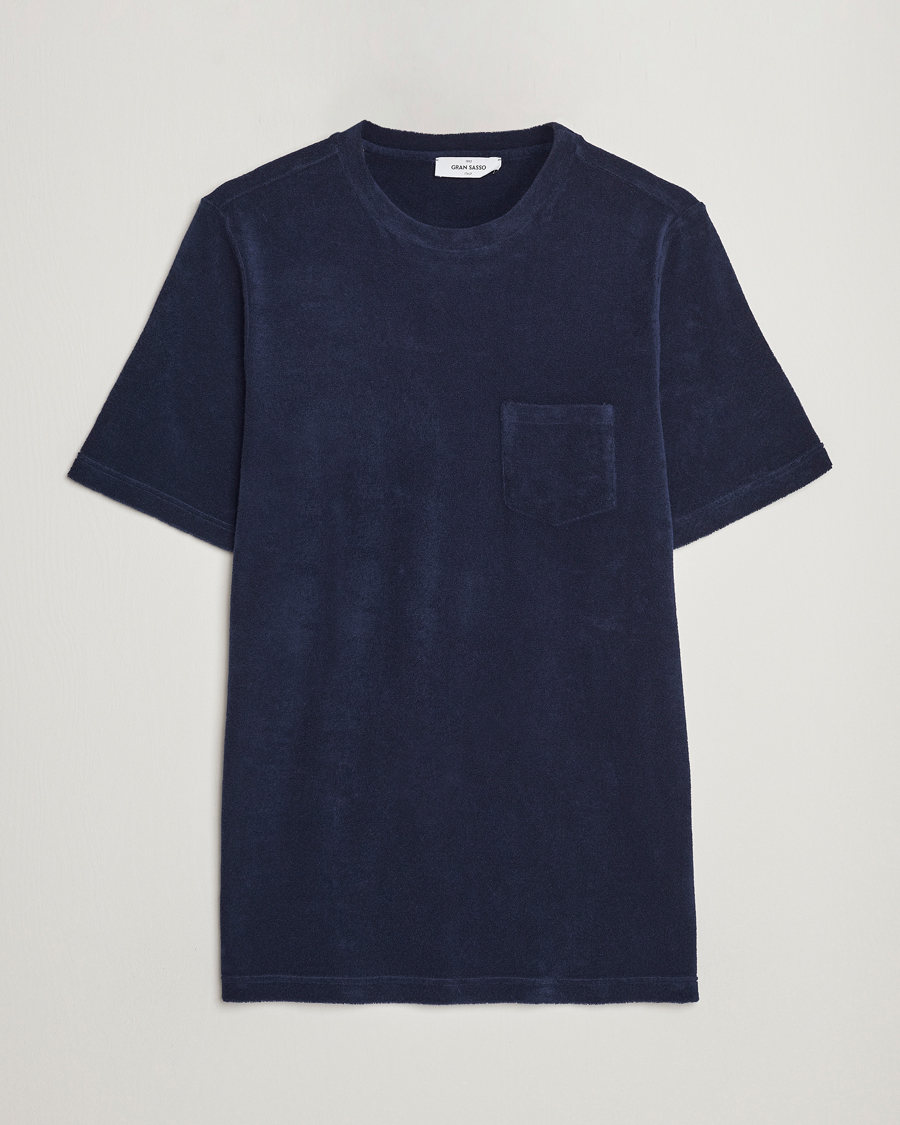 Homme | T-shirts | Gran Sasso | Cotton Terry Tee Navy