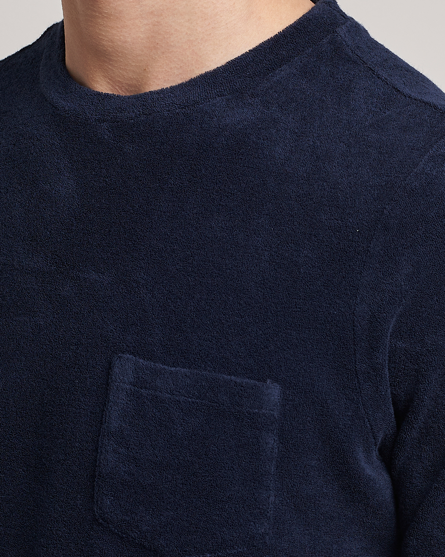 Homme | T-shirts | Gran Sasso | Cotton Terry Tee Navy