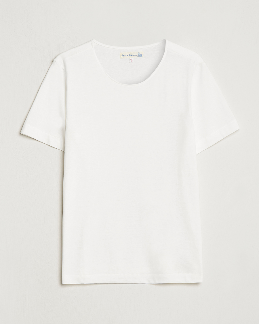 Homme | T-shirts | Merz b. Schwanen | 1920s Loopwheeled T-Shirt White