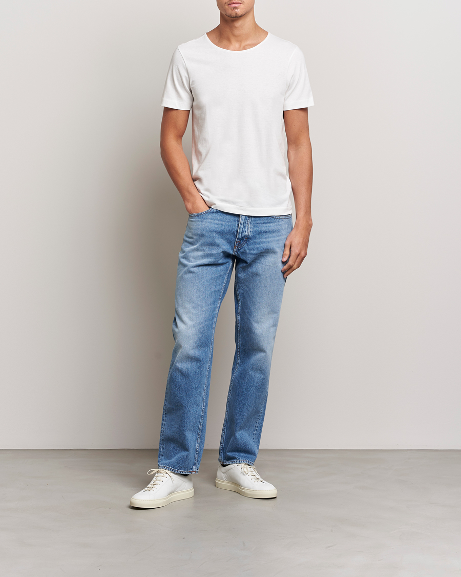 Homme | T-shirts | Merz b. Schwanen | 1920s Loopwheeled T-Shirt White