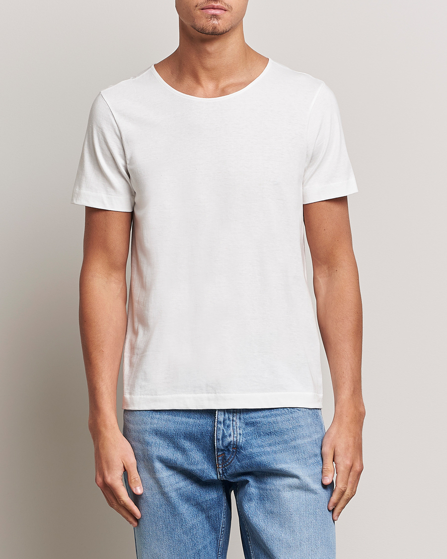 Homme | T-shirts À Manches Courtes | Merz b. Schwanen | 1920s Loopwheeled T-Shirt White