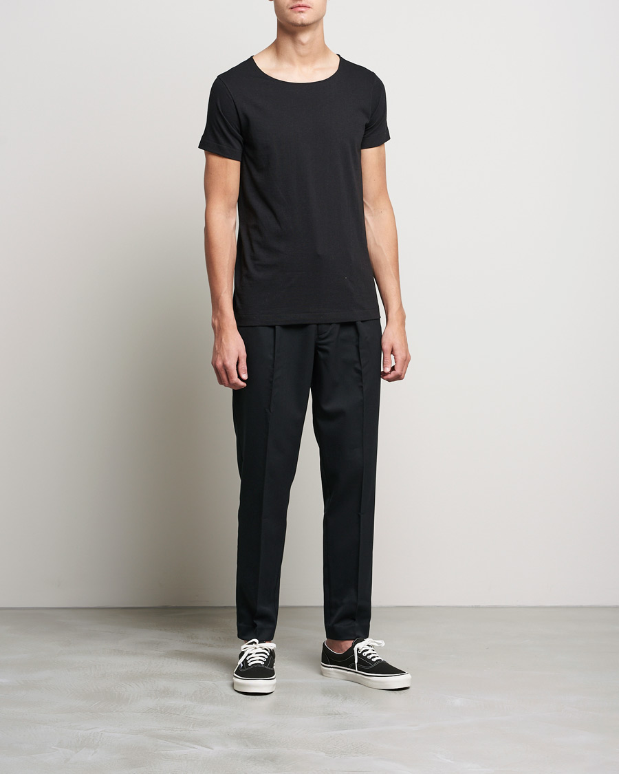 Homme | T-shirts | Merz b. Schwanen | 1920s Loopwheeled T-Shirt Black