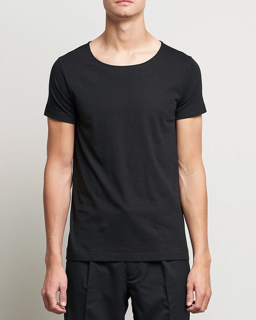 Homme | T-shirts | Merz b. Schwanen | 1920s Loopwheeled T-Shirt Black
