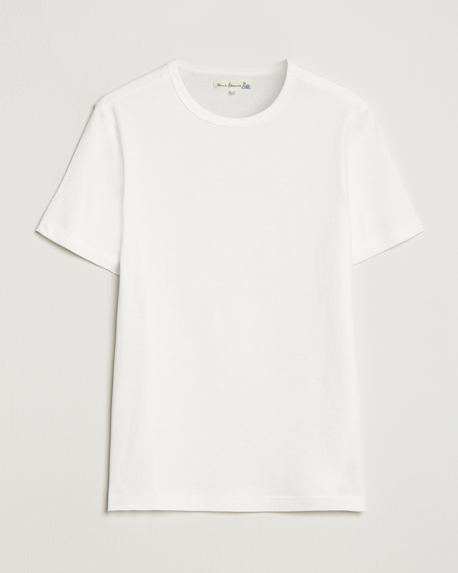 Homme | T-shirts | Merz b. Schwanen | 1950s Classic Loopwheeled T-shirt White