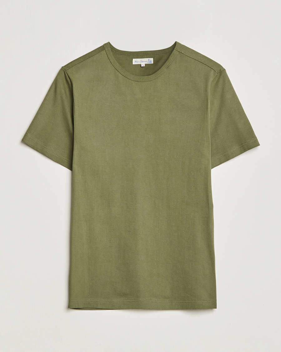 Homme | T-shirts | Merz b. Schwanen | 1950s Classic Loopwheeled T-shirt Army
