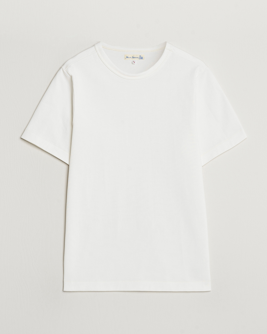 Homme | T-shirts | Merz b. Schwanen | Relaxed Fit Loopwheeled T-Shirt White