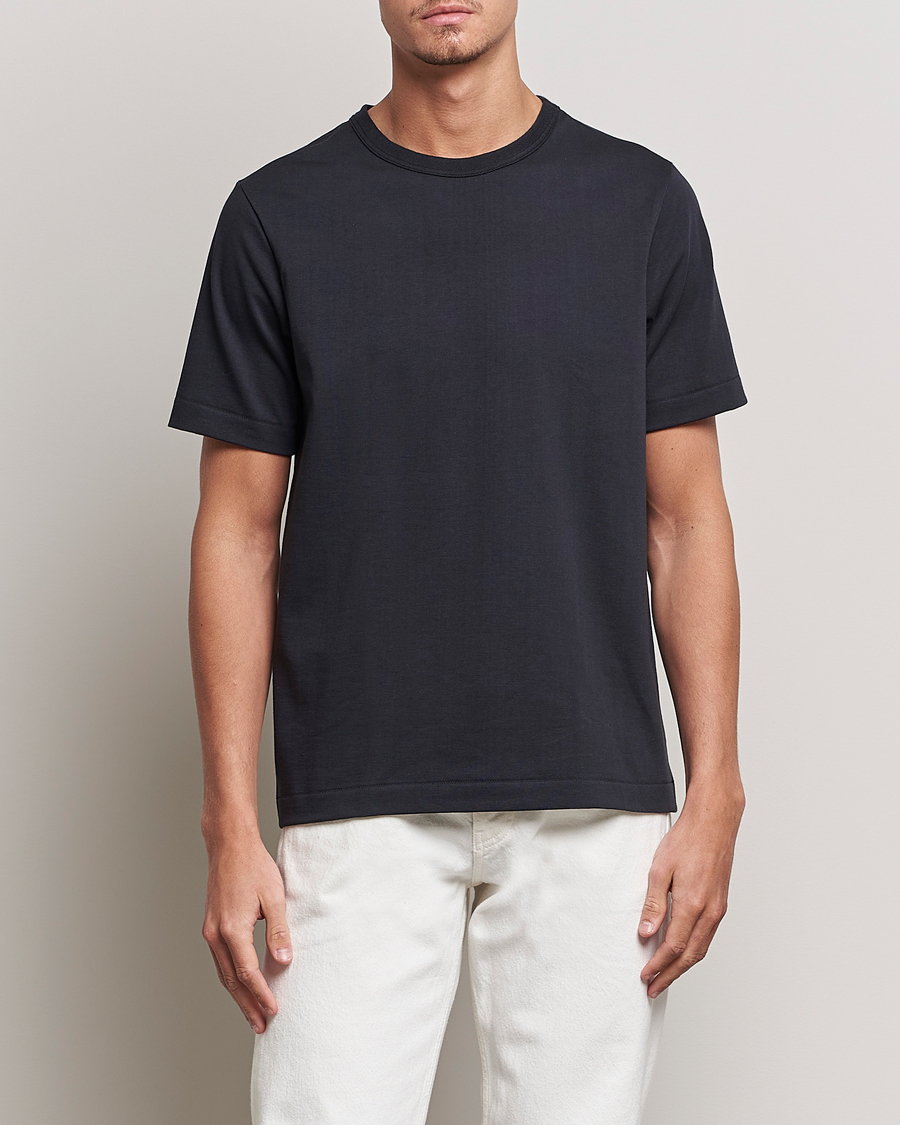 Homme | T-shirts | Merz b. Schwanen | Relaxed Loopwheeled Sturdy Tee Charcoal