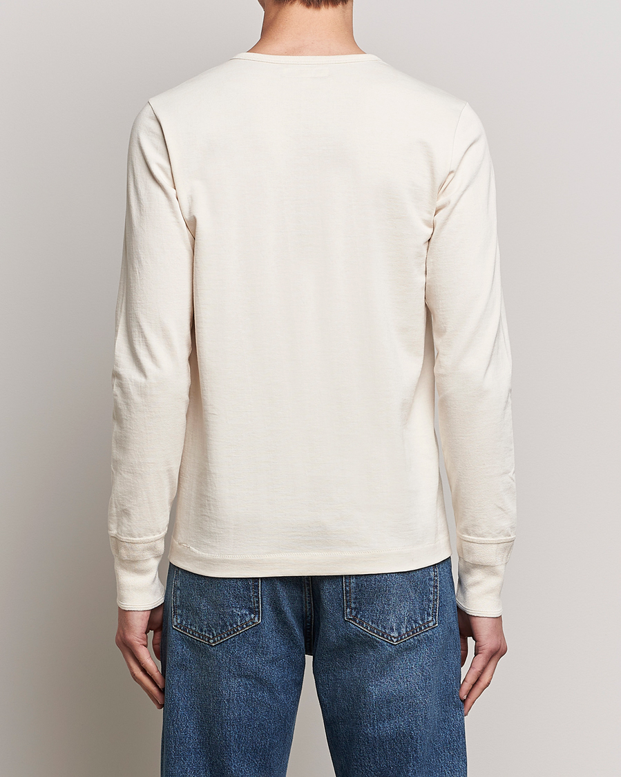 Homme | T-shirts | Merz b. Schwanen | Classic Organic Cotton Henley Sweater Nature