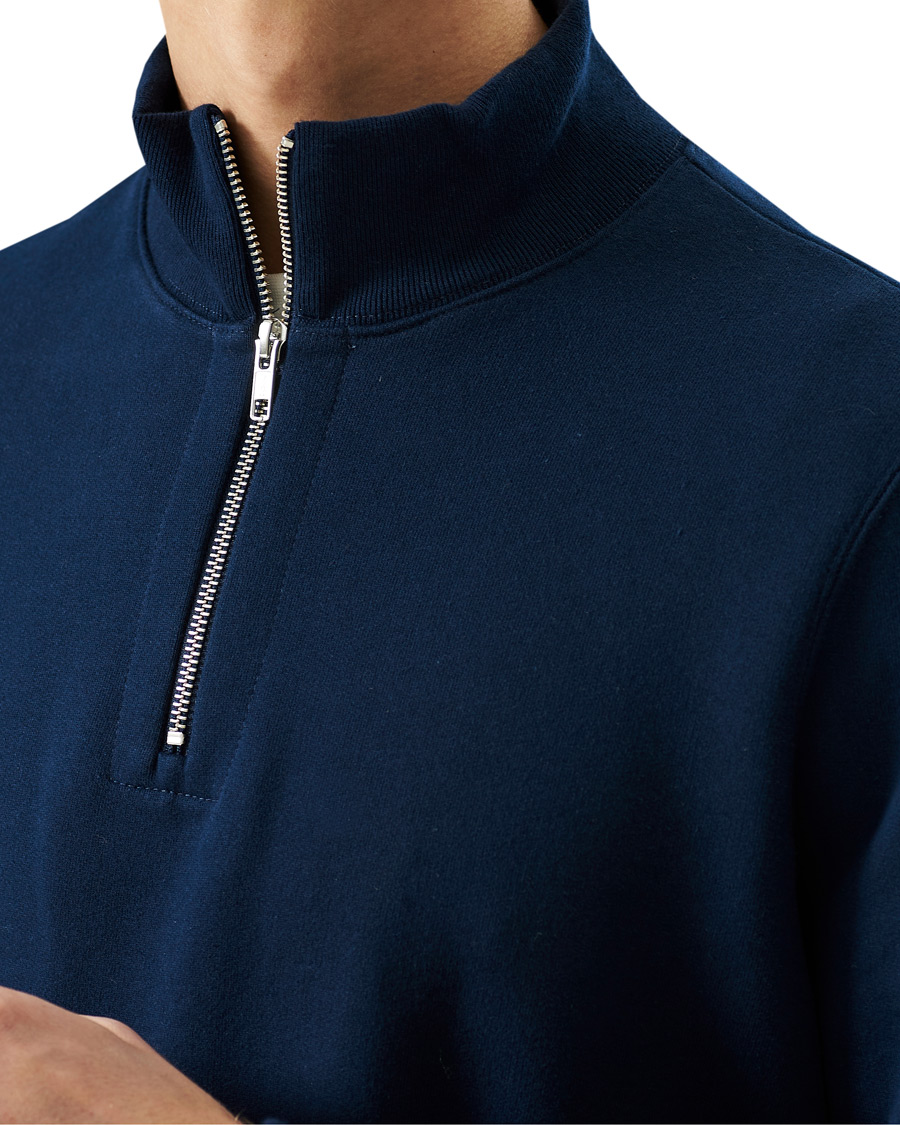 Homme | Pulls Et Tricots | Merz b. Schwanen | Organic Cotton Half Zip Sweat Ink