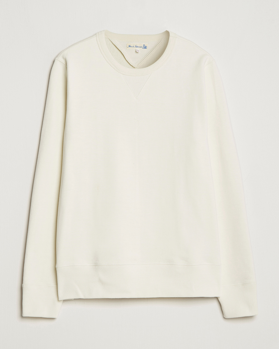 Homme | Pulls Et Tricots | Merz b. Schwanen | Organic Cotton Crew Neck Sweat Oat