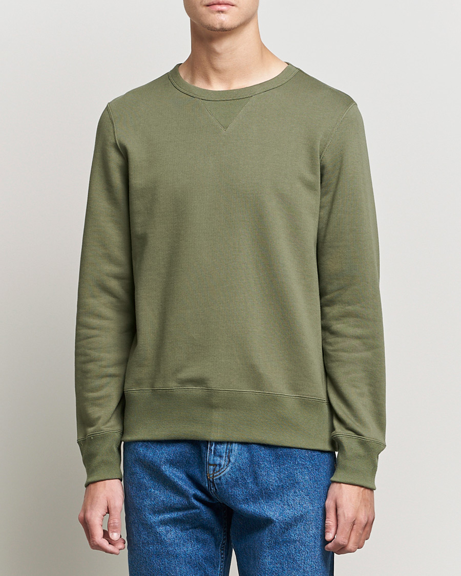 Homme | Pulls Et Tricots | Merz b. Schwanen | Organic Cotton Crew Neck Sweat Army