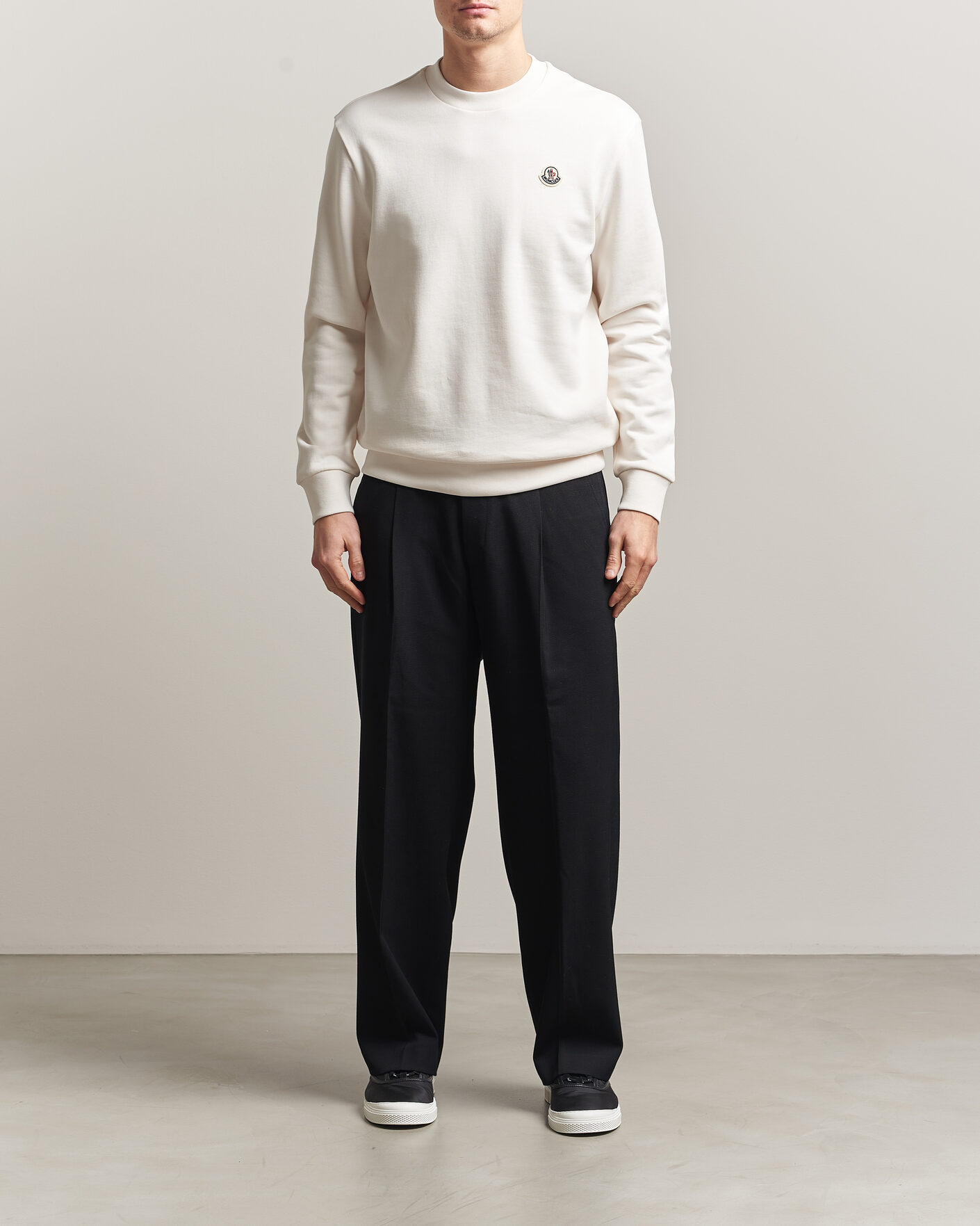 Homme | Pulls Et Tricots | Moncler | Logo Sweatshirt White