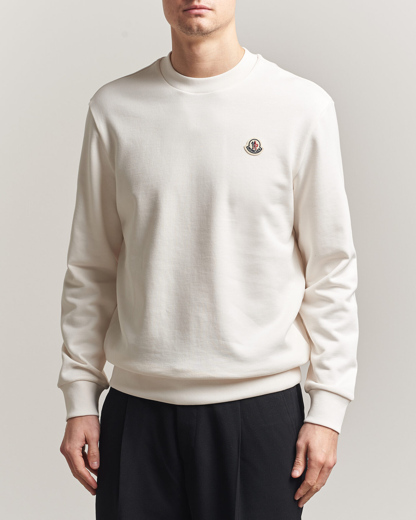 Homme | Pulls Et Tricots | Moncler | Logo Sweatshirt White